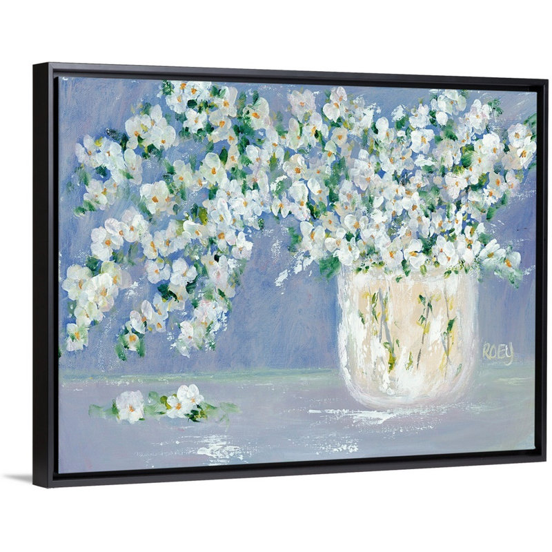 Reproduction d’art sur toile, "Beauty overflows II" par Robby Ebert, Cadre noir, H 32 po x l 42 po x P 1,75 po