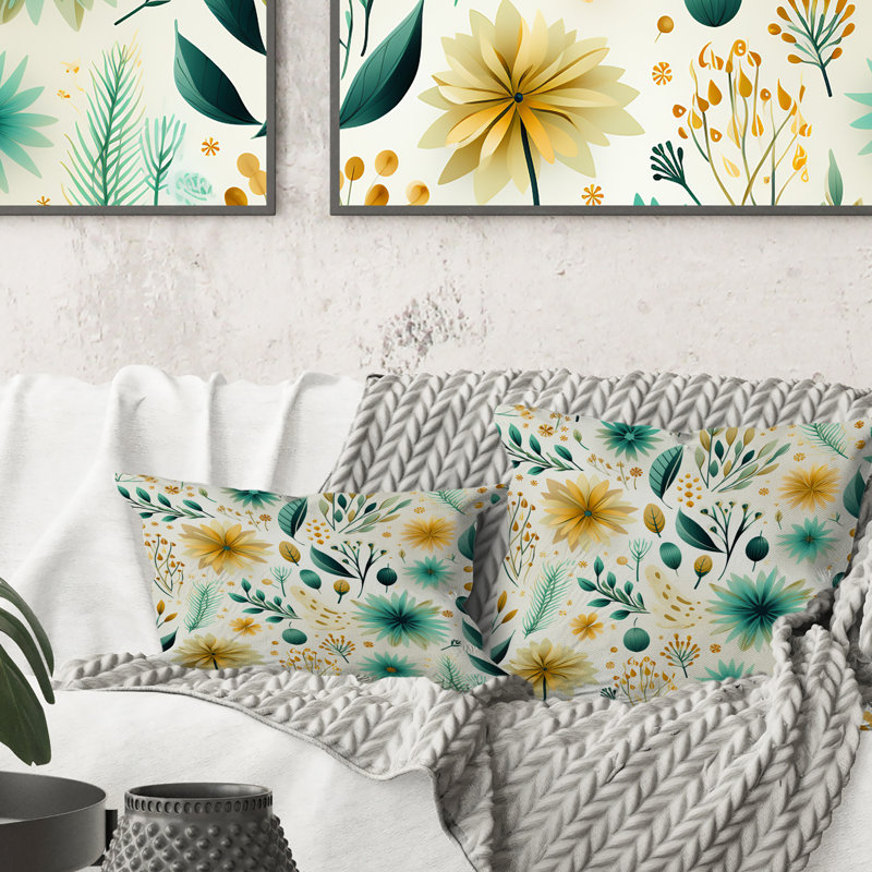 Coussin Botanical, H 18 po x l 18 po