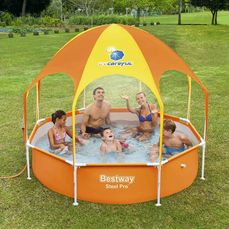 1.8 ft x 8 ft Steel Swimming Pool