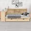 Lit de jour multifonctionnel d'angle avec tiroirs de rangement, bureau, port de charge-875006221