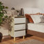 Solihull Bed Cabinet with Solid Wood Legs-654884346-581589028