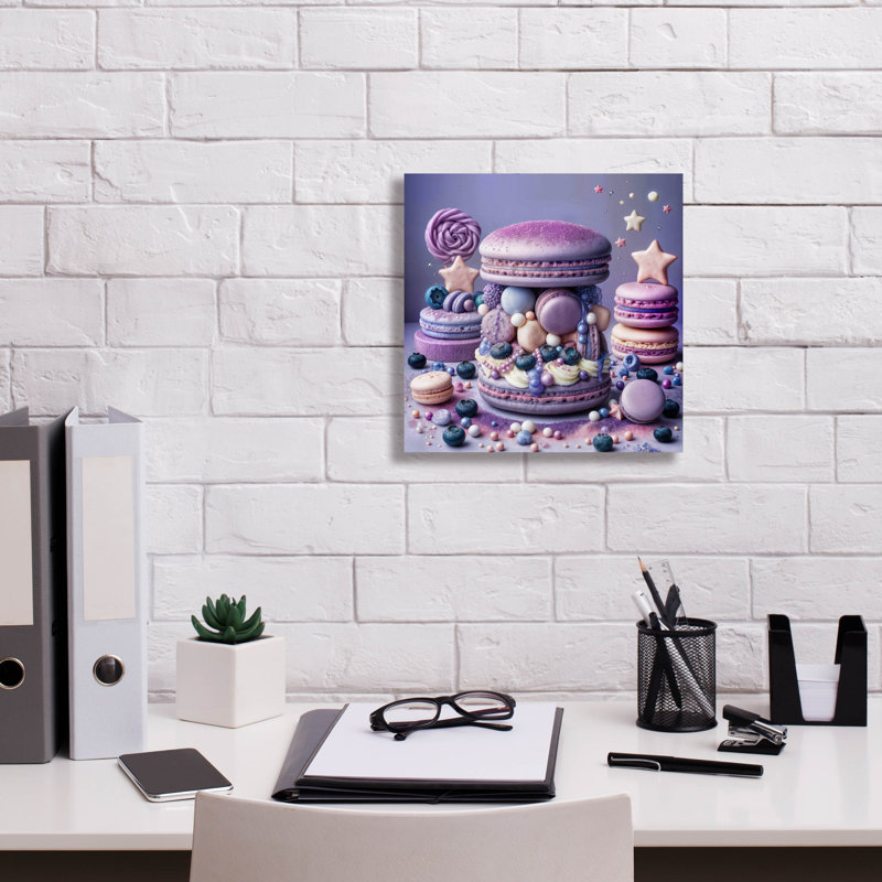  «Lavander and Blueberries Desert» par Rey Klimt, art mural sur toile, 12 po x 12 po, H 12 po x l 12 po