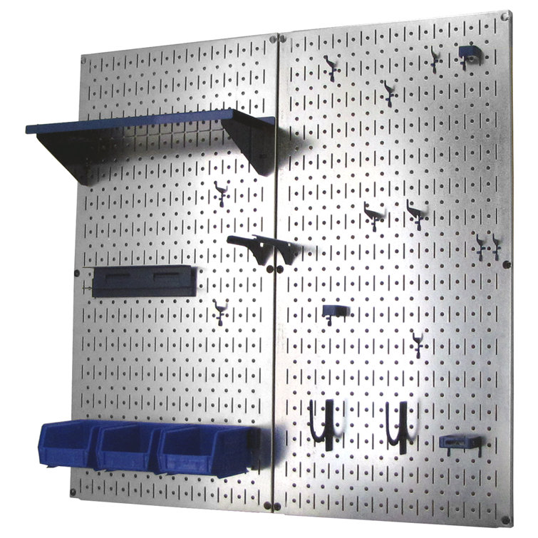 Utility Tool Storage and Garage Pegboard Organizer 32"H x 32"W Kit