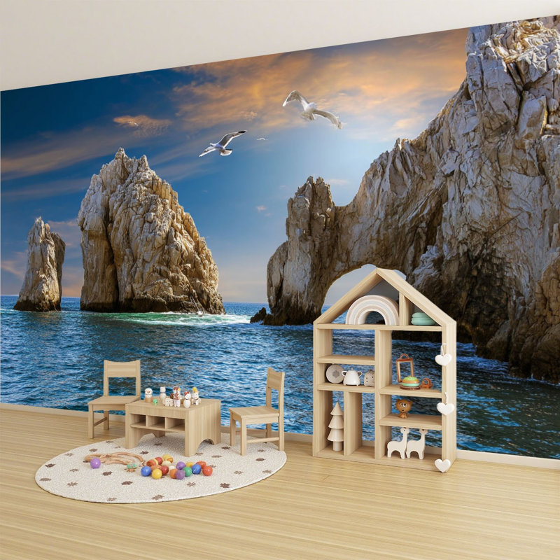 Papier peint adhésif auto-adhésif El Arco Arch Cabo San Lucas Sunset 100 po x l 144 po, L 144 po x l 100 po