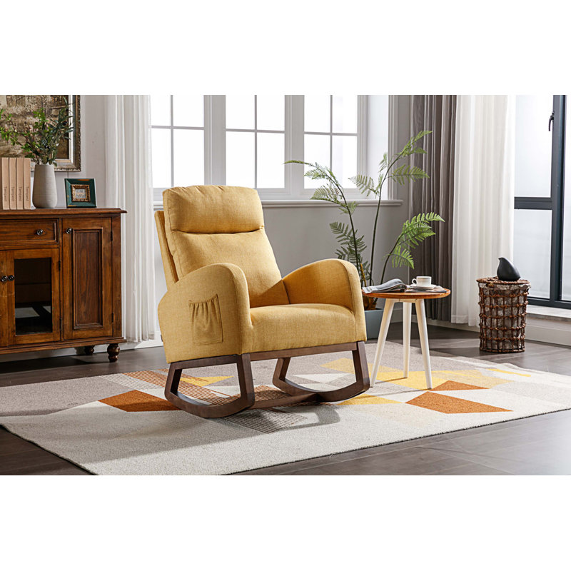 Chaise berçante Jonnita, Lin jaune