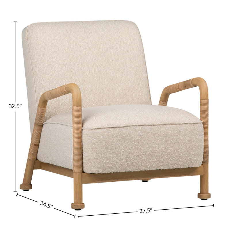 Clyde Upholstered Occasional Chair, Ivory