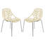 Chaises d'appoint empilables avec dossier à découpes florales et pieds en acier inoxydable - sièges de cuisine, de restaurant ou de banquet modernes-28388387-129679203