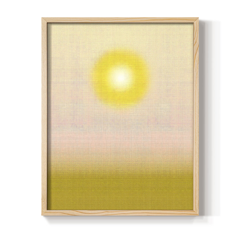 Airbrushed Dawn II Framed Print - Solid Wood, Naturel, H 11 po x l 9 po