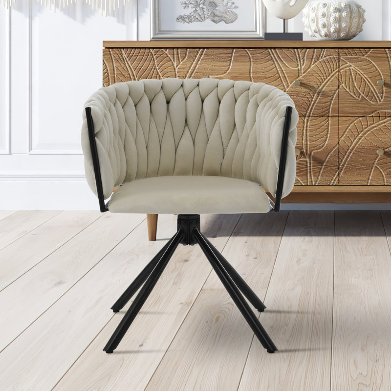 Anouschka 44cm H Tufted Velvet Upholstered Upholstered Back Armchair