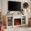 Console multimédia moderne avec grand rangement et foyer encastré, idéale pour le divertissement télévisé et une utilisation polyvalente à la maison-1031448142