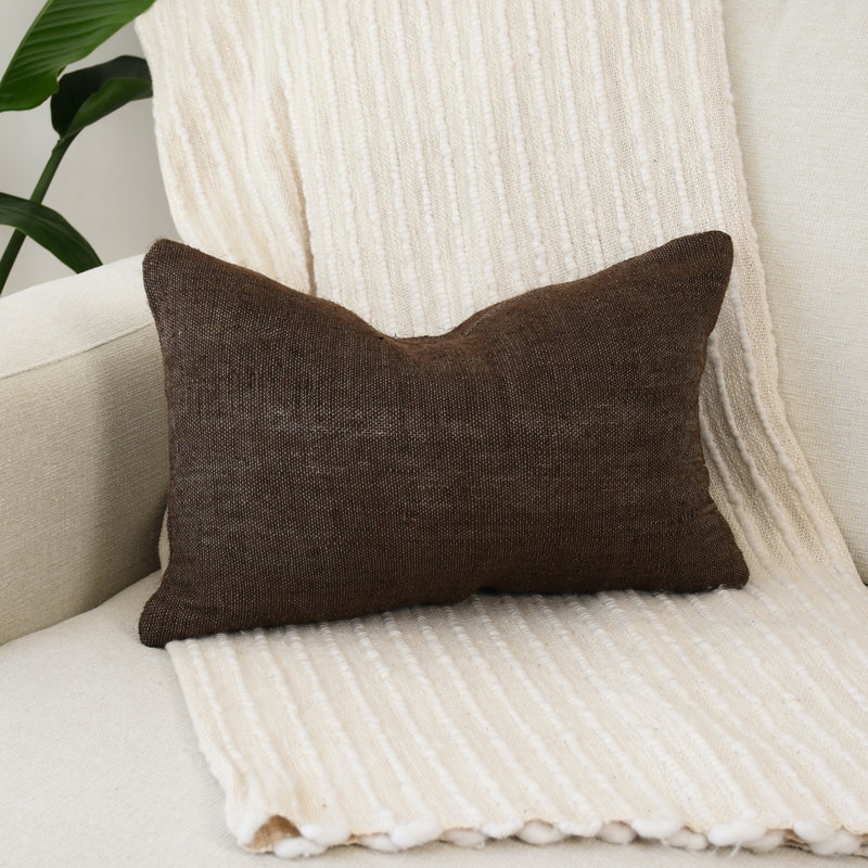 Lin en coton brun, Rectangle H 12 po x l 18 po