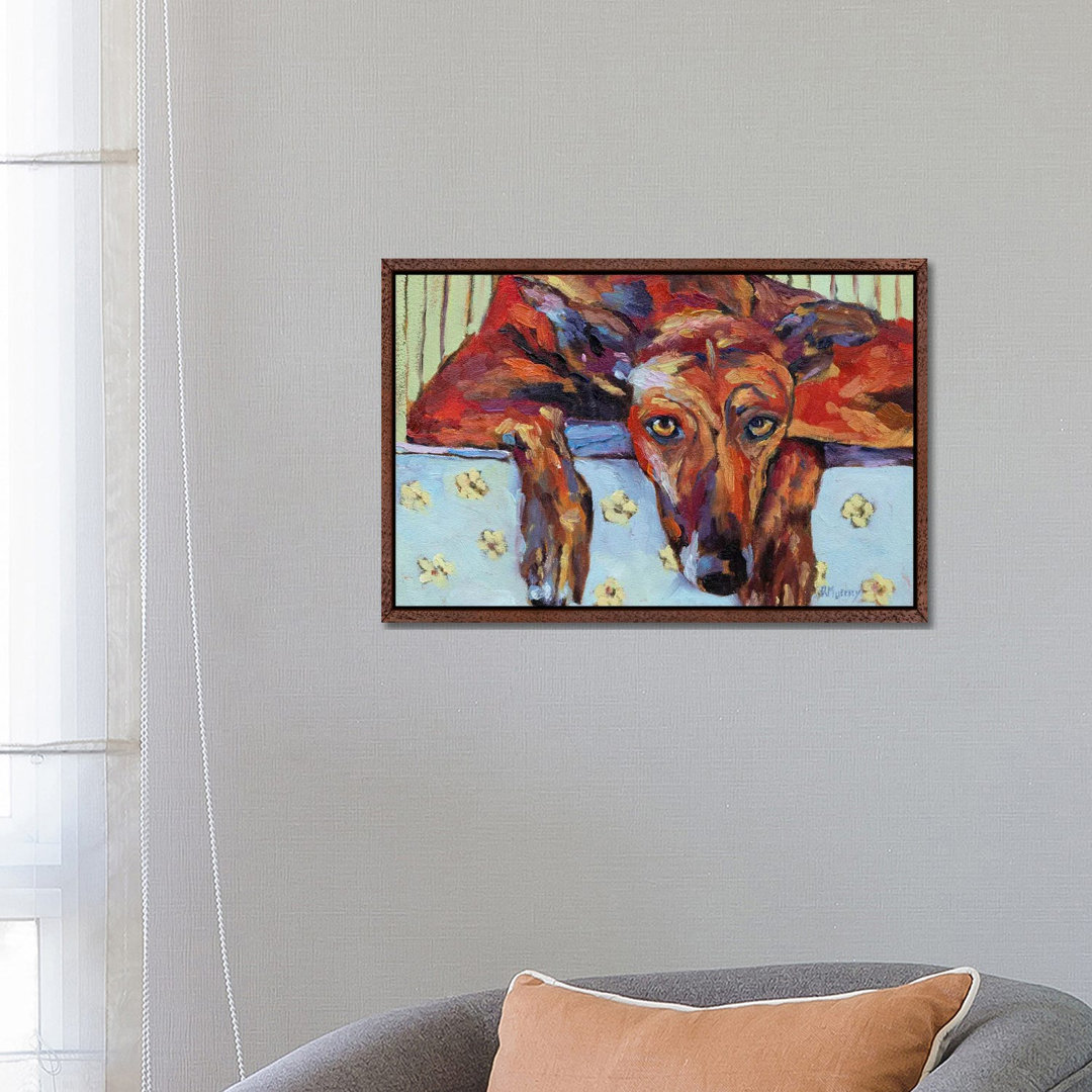 Lauren The Greyhound von Roberta Murray - Galerie- Giclée auf Leinwand