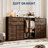 51 inch Brown Clothes Rack with 16 Fabric Drawers & 2 Storage Shelves Freestanding Closet Organizer for Hanging Clothes Heavy Duty Garment Rack-124532553
