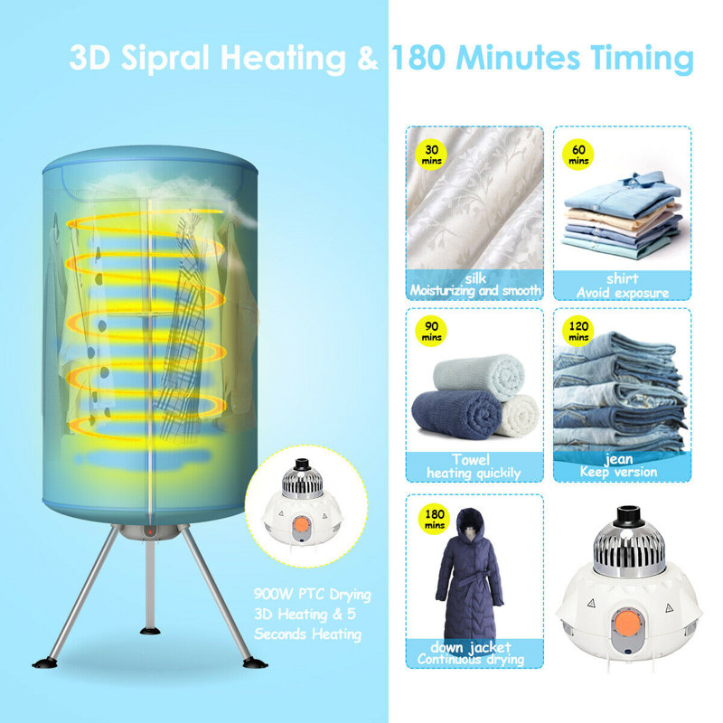 Free-Standing Heated Drying Rack