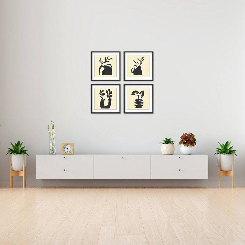 Quartet royal inspiré de la nature par Chichi Décor, H 60 po x l 48 po