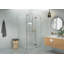Halo 45 in. x 46 in. x 78 in. 90-degree Fully Frameless Glass Hinged Shower Enclosure-1882742494