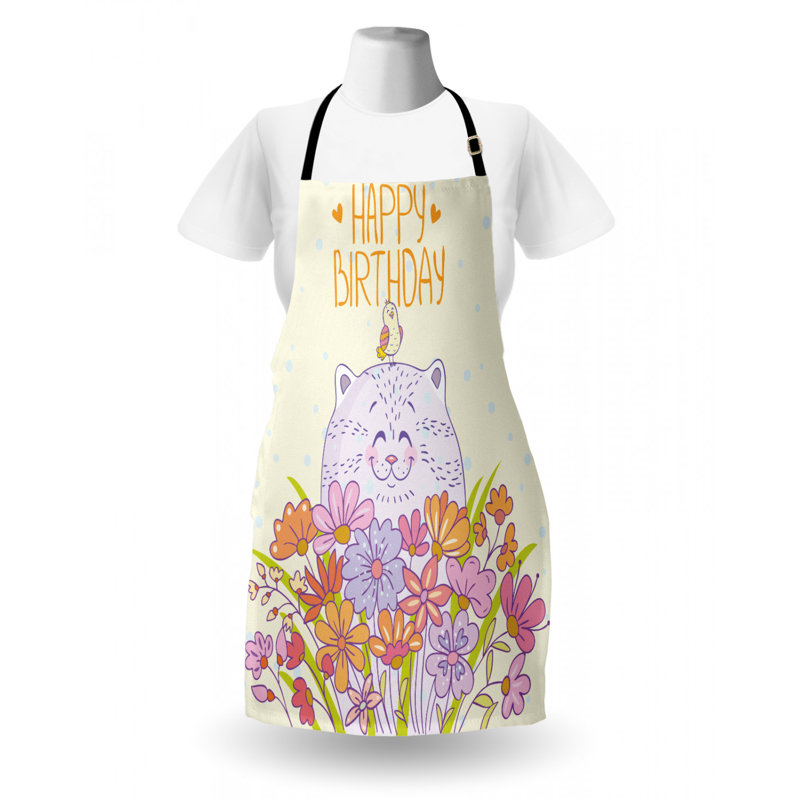 Birthday Floral Bib Apron