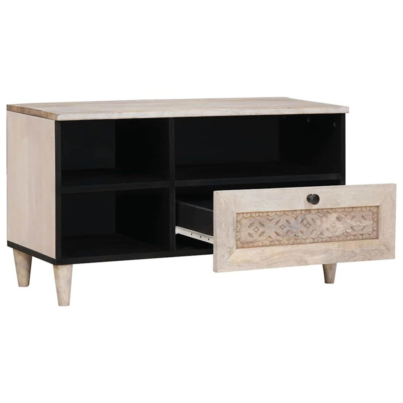 Unfinished TV Stand, White
