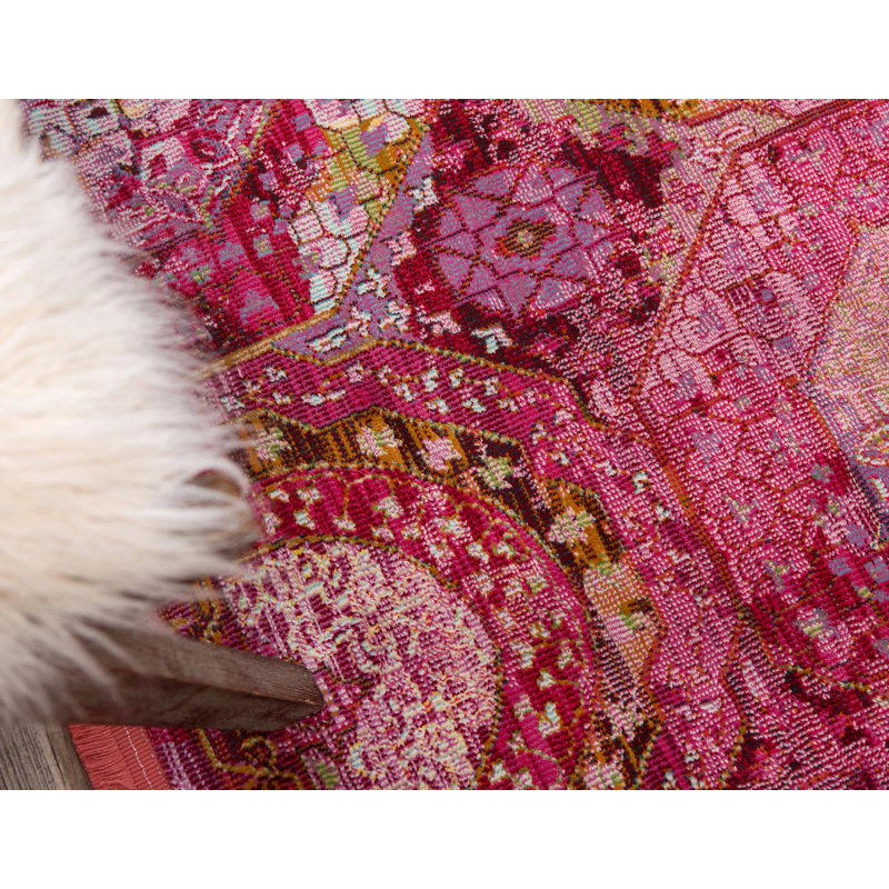 Damask Indoor Rug, Round 4'