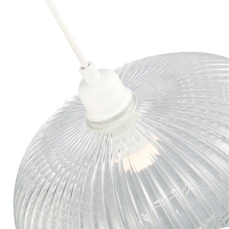 17cm H Glass Bowl Pendant Shade ( Screw On ), Clear
