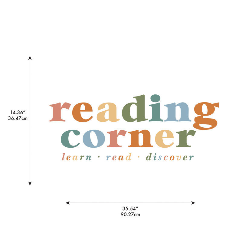 Reading Corner Multicolor Wall Quote Decals