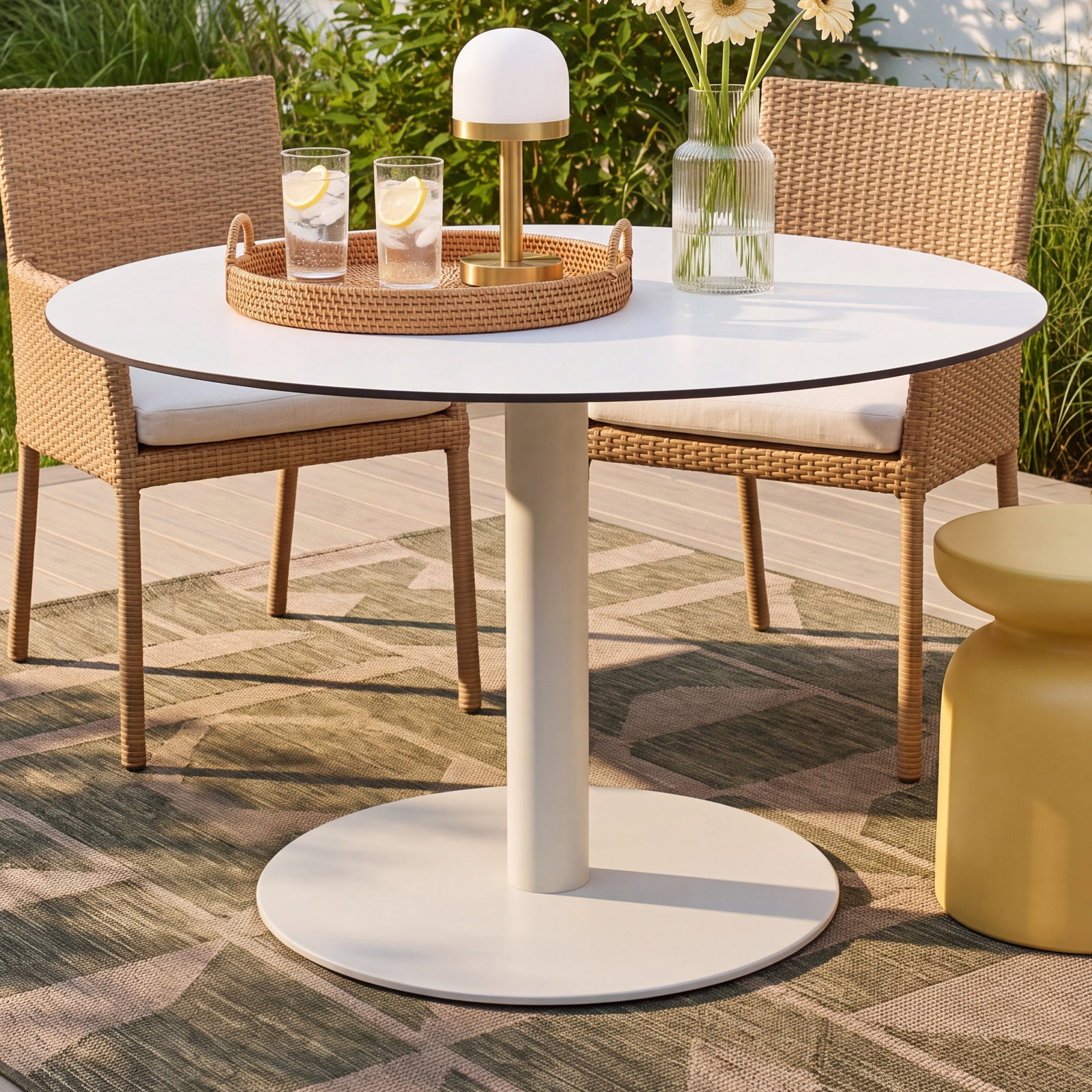 Skiff Aluminum Fliptop Outdoor Coffee Table, 29.5"