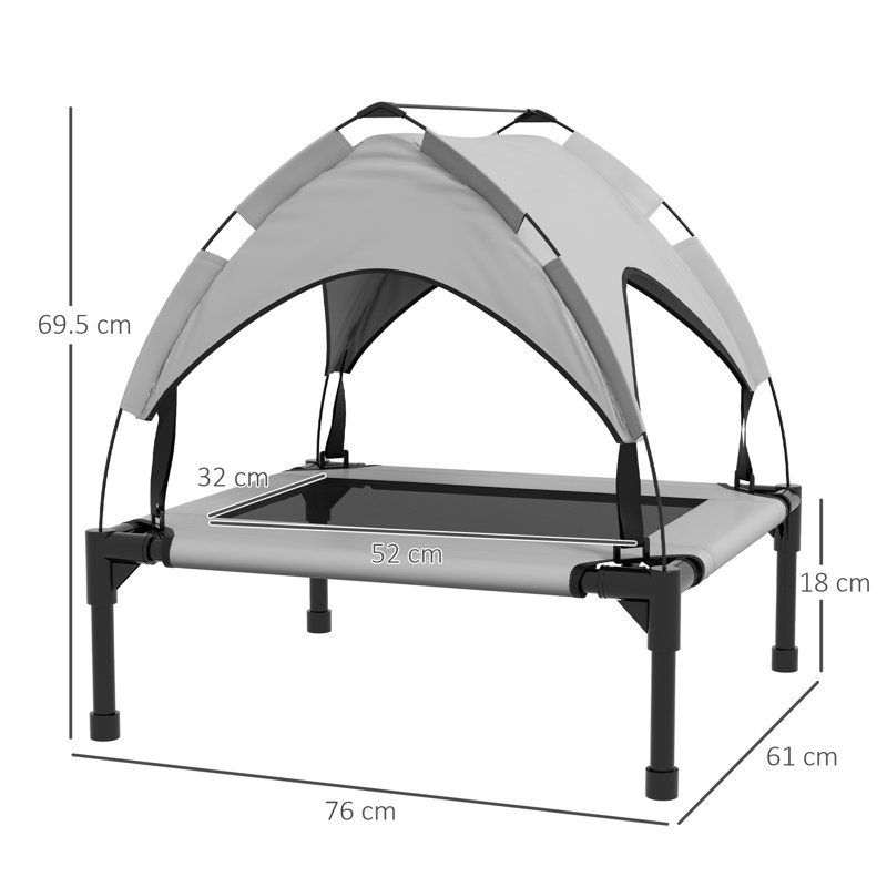 Pet Bed, Grey, 76" W x 61" D x 69.50" H