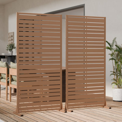 H 72 po x l 35 po x P 16 po avec écran d'intimité en métal et panneau de clôture en treillis pour terrasse