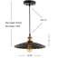 Luminaire suspendu conique à 1 lumière Shari