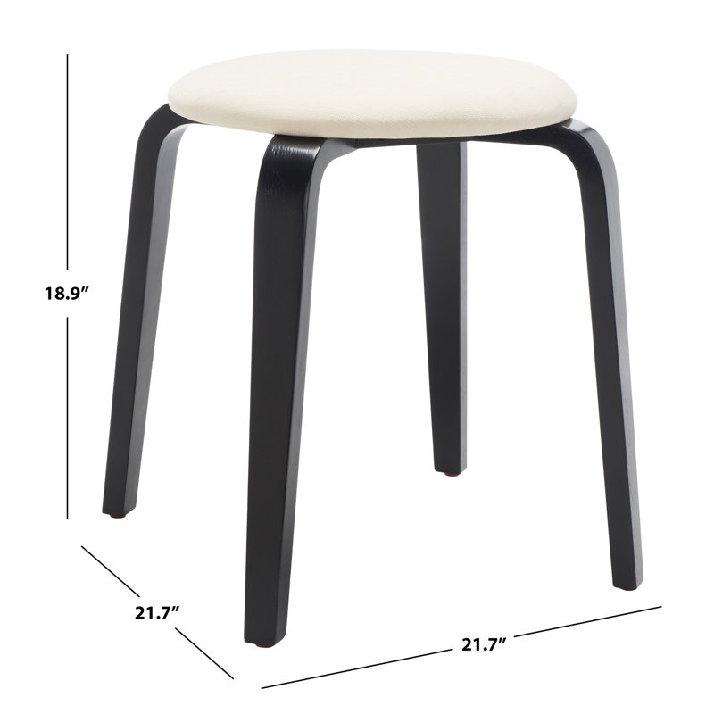Navid Stackable Accent Stool, Black