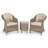 Outdoor Salinas All Weather Wicker 2 - Person Seating Group with Cushions