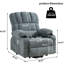 Fauteuil inclinable, inclinable et pivotant avec massage, massage vibrant et chauffant avec poche latérale, 2 porte-gobelets, port de charge USB
