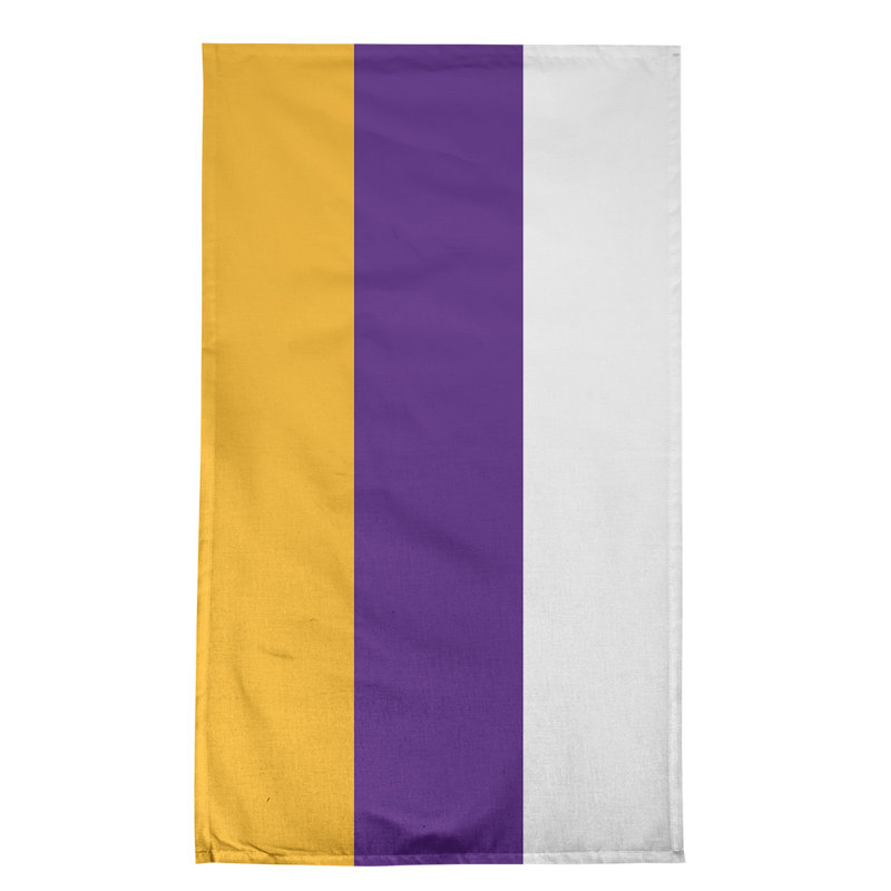Stripe Tea Towel Kitchen Towel, Cotton Blend, Gold/Purple/White Los Angeles Basketball