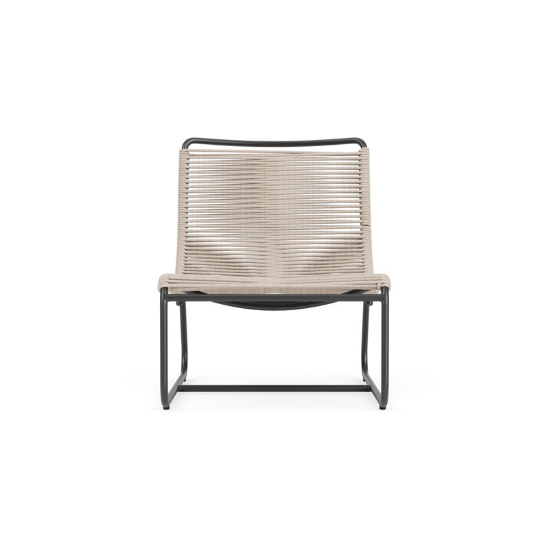 Walter Lamb Outdoor Lounge Chair, Textured Pewter/Pebble