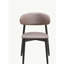 Chaise d'appoint en microfibre polie et finition noire Lanae (ensemble de 2)