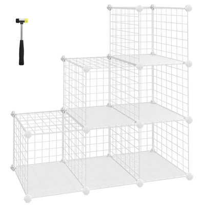 Taeju 93cm H x 63cm W Steel Cube Bookcase