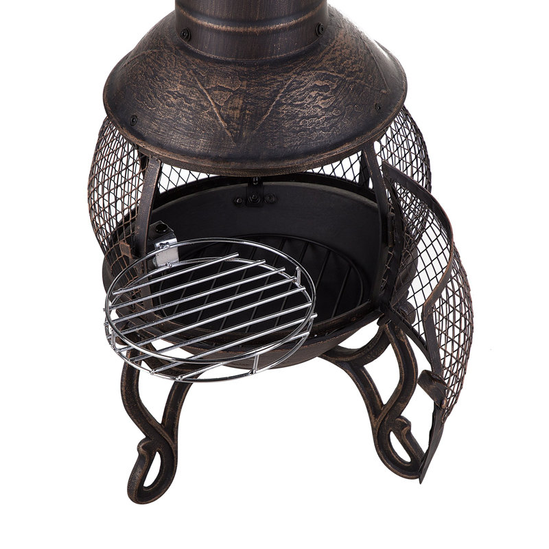 Majewski Round Steel Charcoal Smokeless Fire Pit