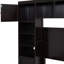 Lit double en bois pleine grandeur avec armoire et tablette, palette de couleurs-2024110280