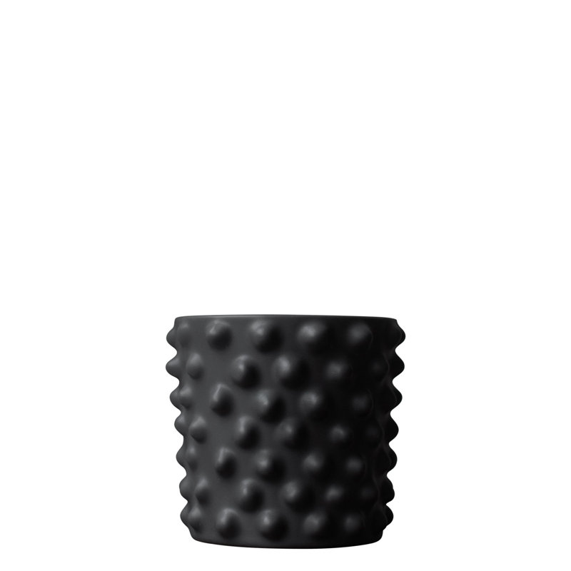 Vase de table en céramique Genesta, Noir, H 5,12 po x l 5,91 po x P 5,91 po