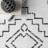 Oscar Geometric Machine Washable Area Rug for Living Room Bedroom Dining Room Kitchen, White/Charcoal-731863649