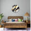 Horloge murale en verre trempé noir et or noir, horloge Art abstrait, décoration murale élégante, horloge moderne, cadeau de pendaison de crémaillère, décoration de salon-787158625-787158626