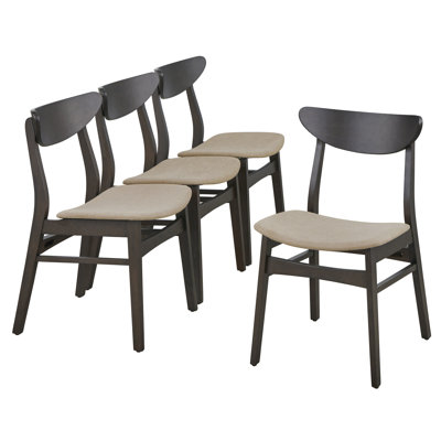 Azevedo Upholstered Side Chair in Espresso by Corrigan Studio