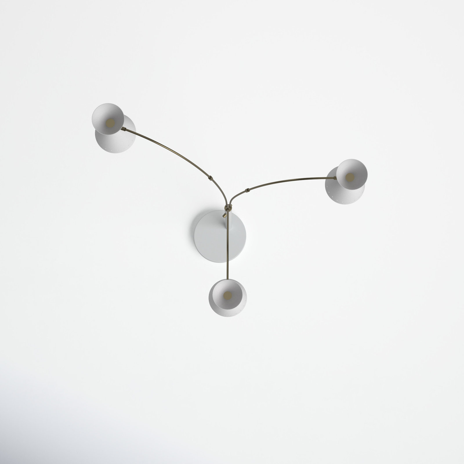 Bimini 82'' Floor Lamp, White/Brass, White
