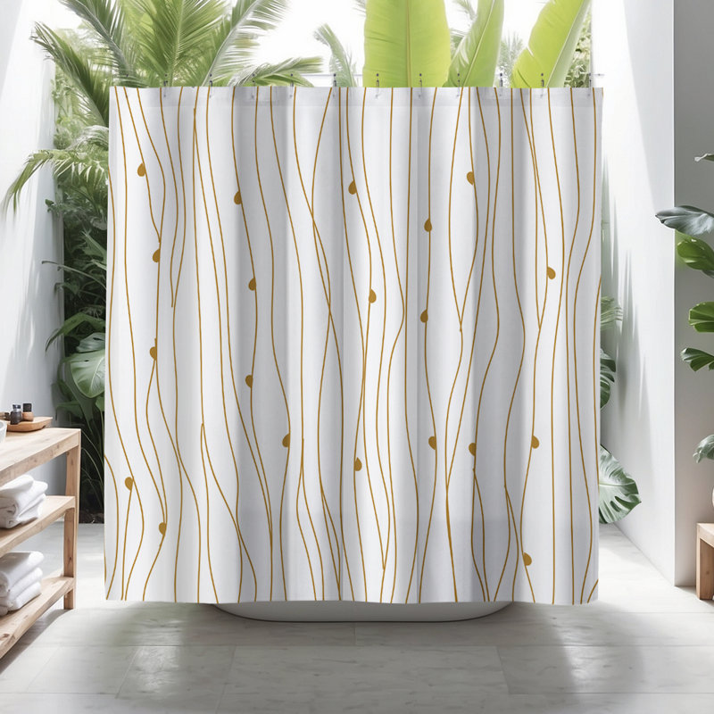 Coco Shower Curtain, Mustard