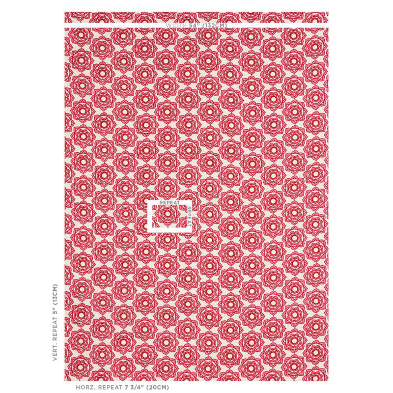 Schumacher x Molly Mahon Rose Fabric, Pink