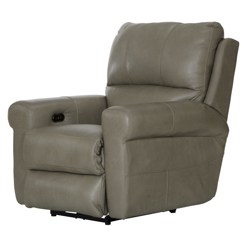 Fauteuil inclinable électrique en cuir italien Nicey, Similicuir beige