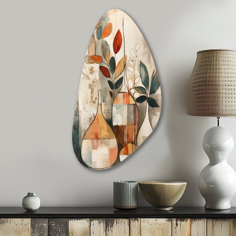Art mural asymétrique en métal Khaleesi, H 31 po x l 17 po