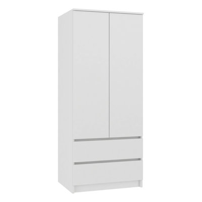 Croft 2 Door Solid + Manufactured Wood Wardrobe