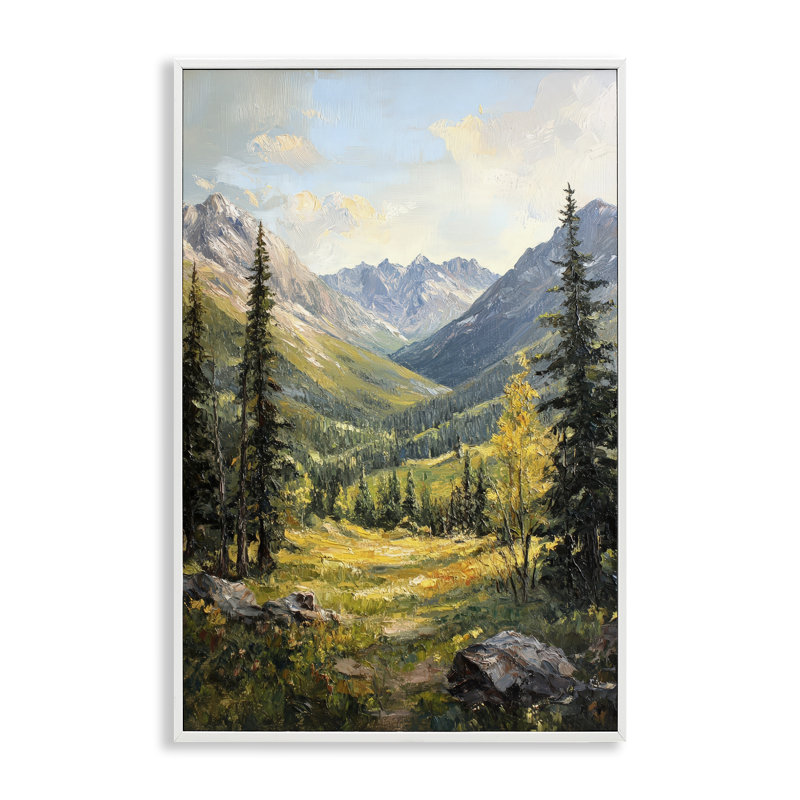 Abri de montagne dans la vallée dorée, estampe numérique, conception de Petal Prints Design, 18 x 12