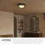 Astoria 14-in Black Flush Mount-664471762